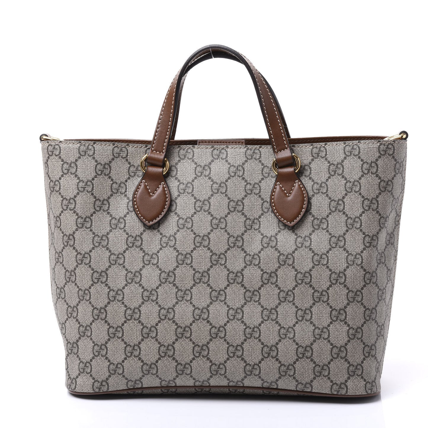 Soft GG Supreme Monogram Small Crossbody Tote Beige Cuir