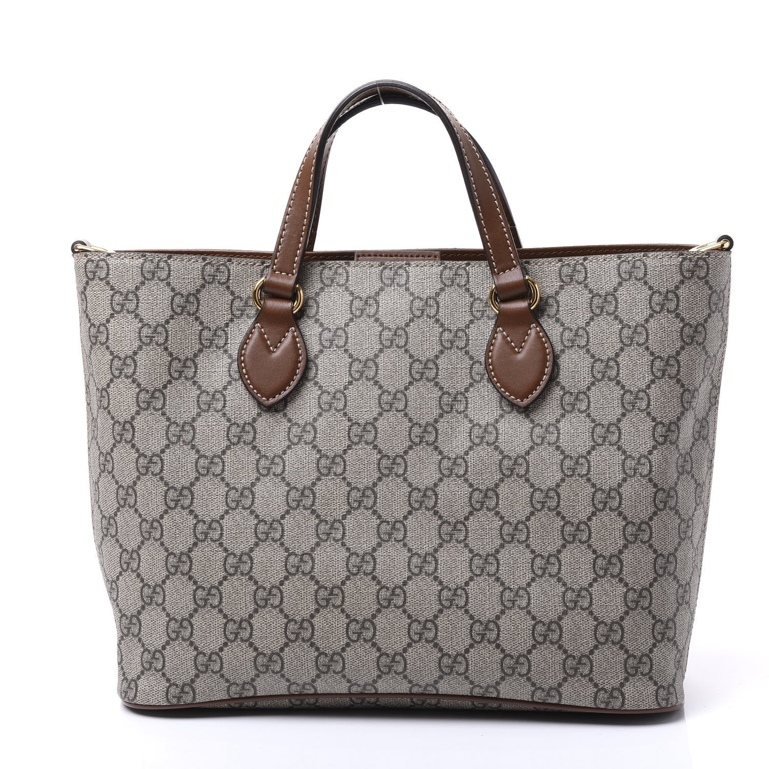 Gucci Soft GG Supreme Monogram Small Crossbody Tote Beige Cuir 1 of 9