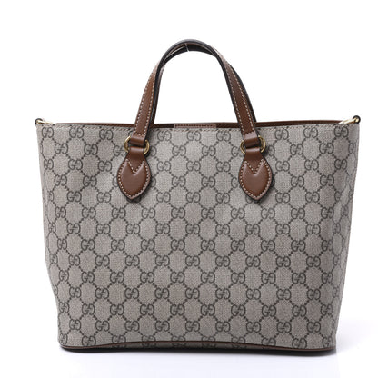 Gucci Soft GG Supreme Monogram Small Crossbody Tote Beige Cuir 1 of 9