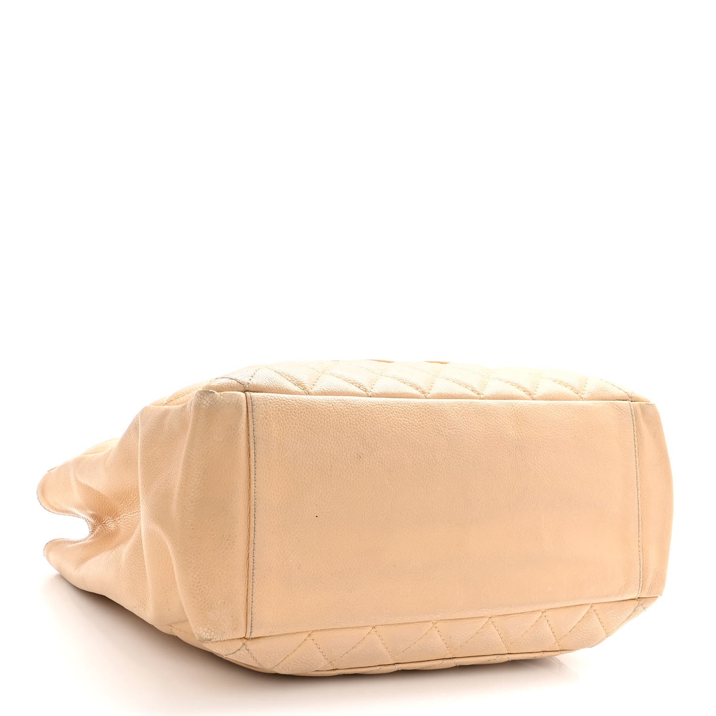 Caviar Quilted Grand Shopping Tote GST Beige