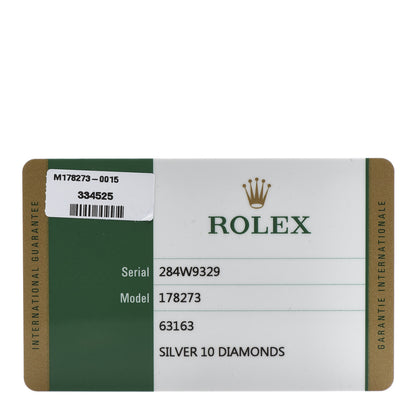 Rolex Stainless Steel 18K Yellow Gold Diamond 31mm Oyster Perpetual Datejust Watch Silver 178273 7 of 7
