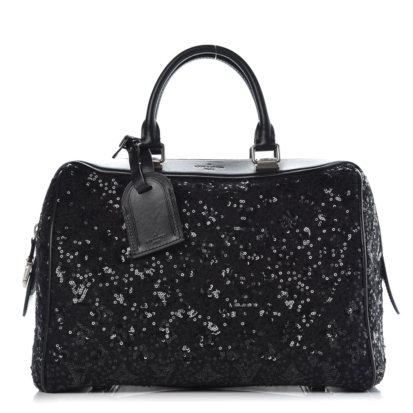 Sequin Monogram Sunshine Express Speedy Black