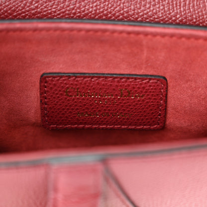 Christian Dior Grained Calfskin Mini Saddle Bag Red 6 of 14