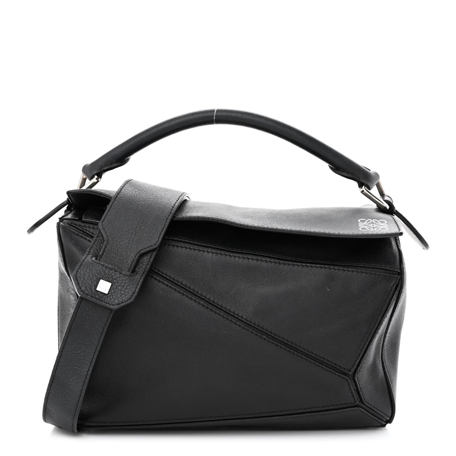 Loewe Calfskin Medium Puzzle Bag Black 1 of 15