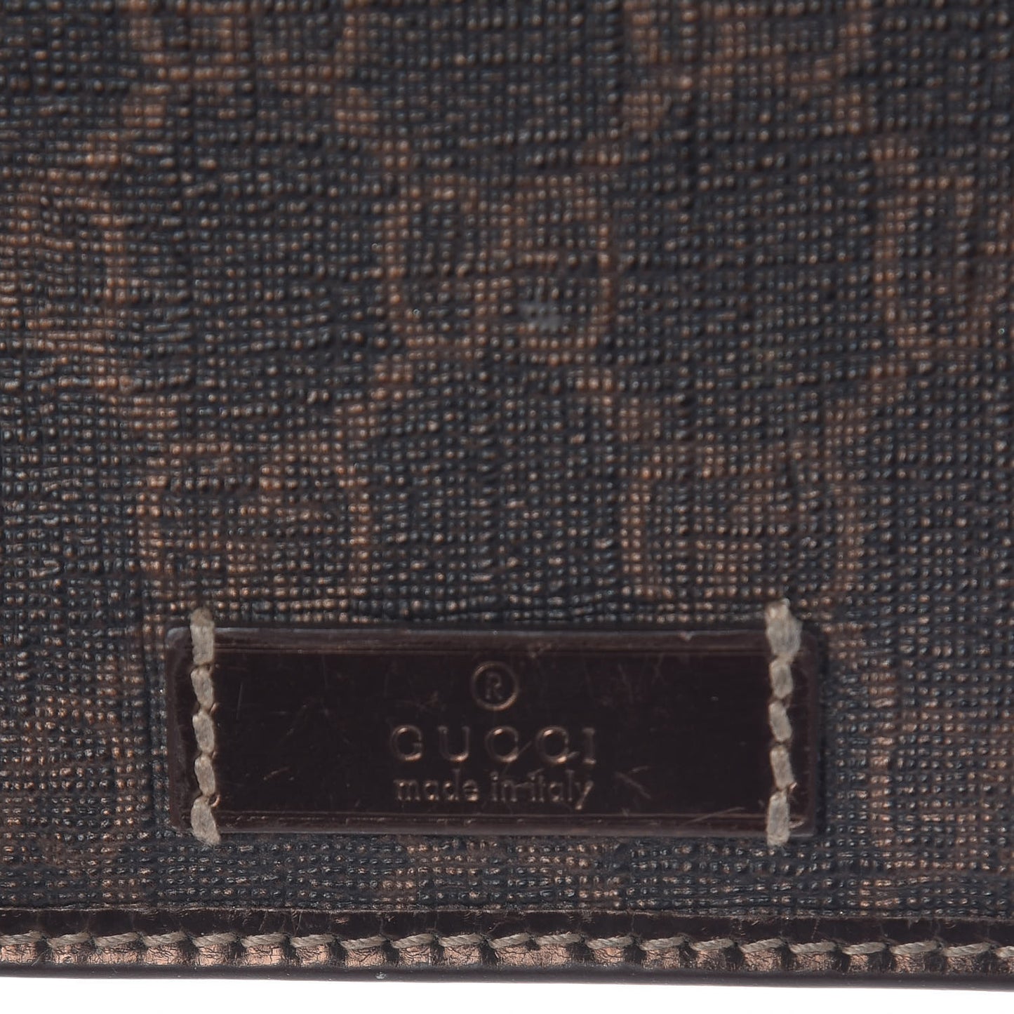 GG Plus Monogram Joy ID Card Wallet Dark Brown
