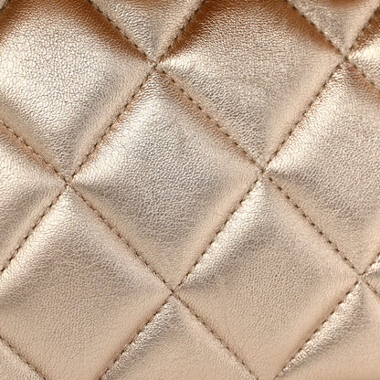 Chanel Metallic Lambskin Quilted Small Trendy CC Flap Dual Handle Bag Gold 12 of 12