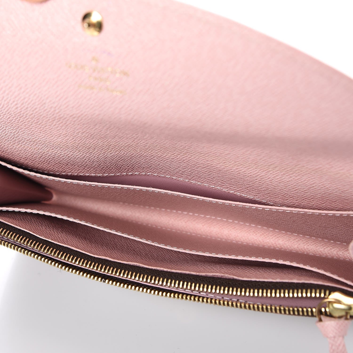 Louis Vuitton Damier Ebene Caissa Wallet Rose Ballerine 5 of 8