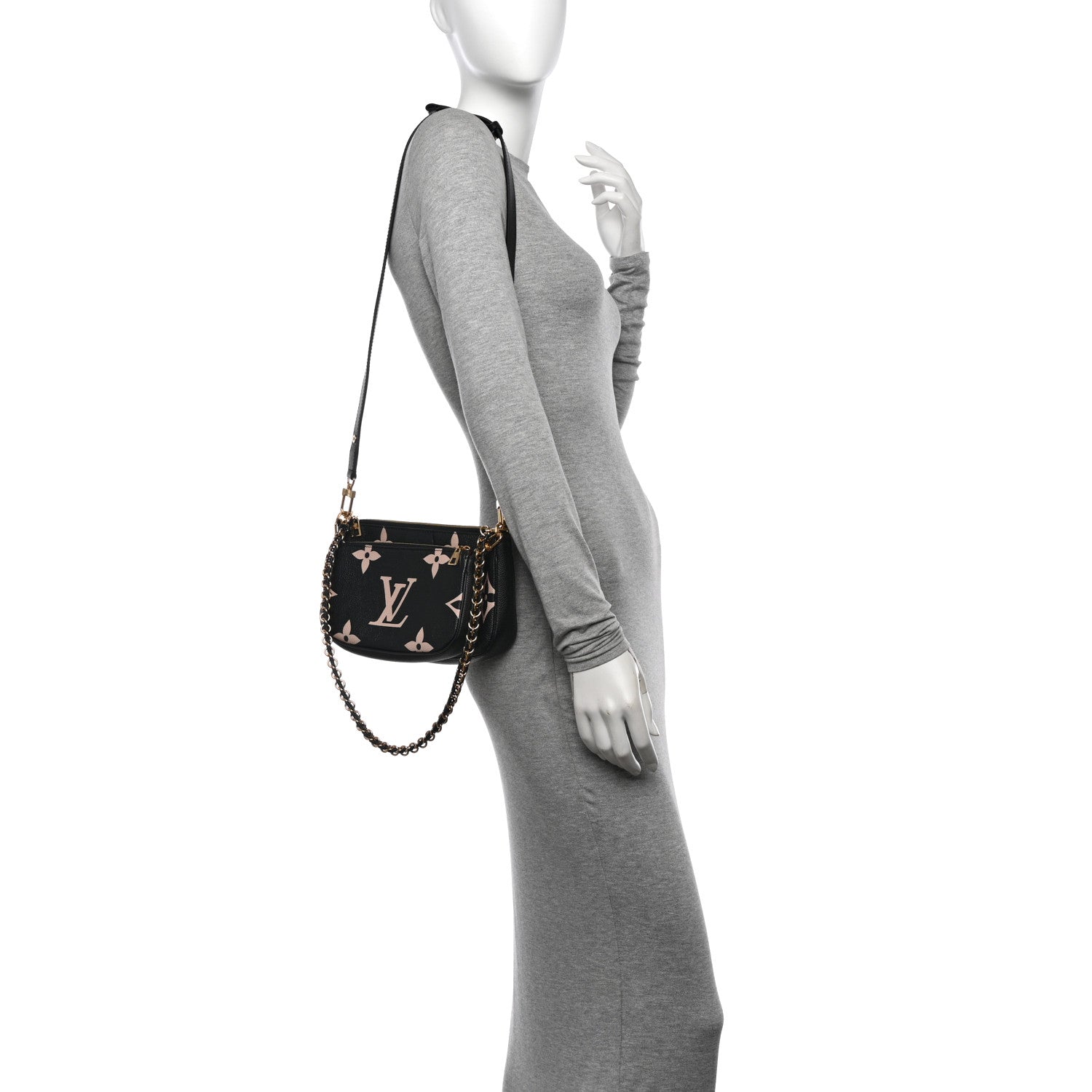 Louis Vuitton Empreinte Monogram Giant Multi Pochette Accessories Black Beige 2 of 10