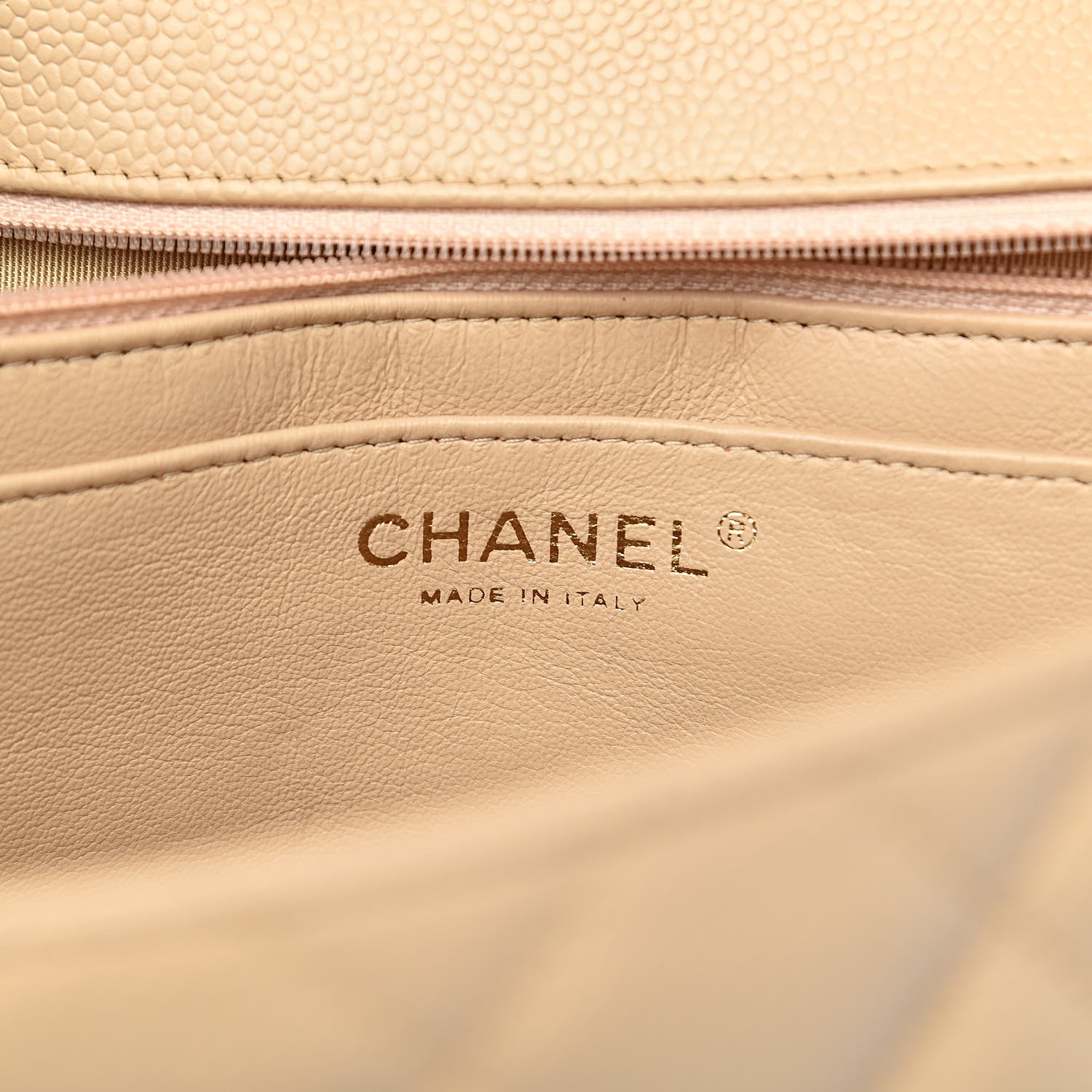Chanel Caviar Quilted Jumbo Single Flap Beige Clair 6 of 15