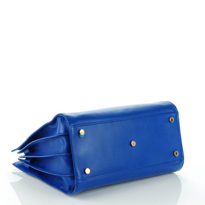 Saint Laurent Calfskin Small Sac De Jour Blue Majorelle 4 of 7
