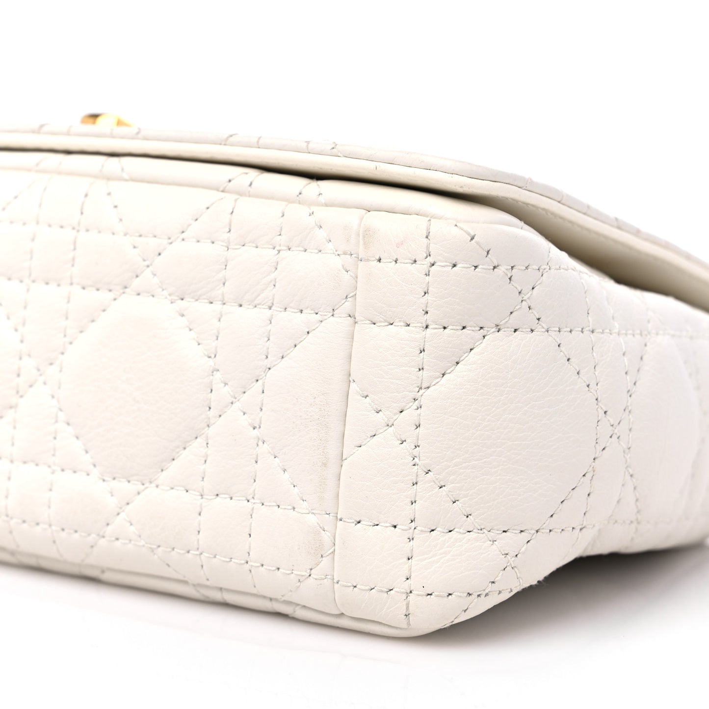 Lambskin Cannage Small Caro Bag Ivory