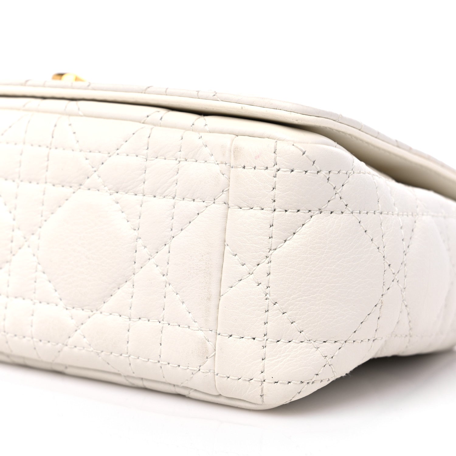 Christian Dior Lambskin Cannage Small Caro Bag Ivory 9 of 11