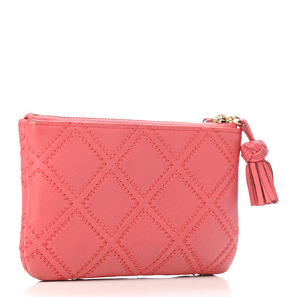 Chanel Lambskin Stitched Tassel Small Cosmetic Case Pink 2 of 5