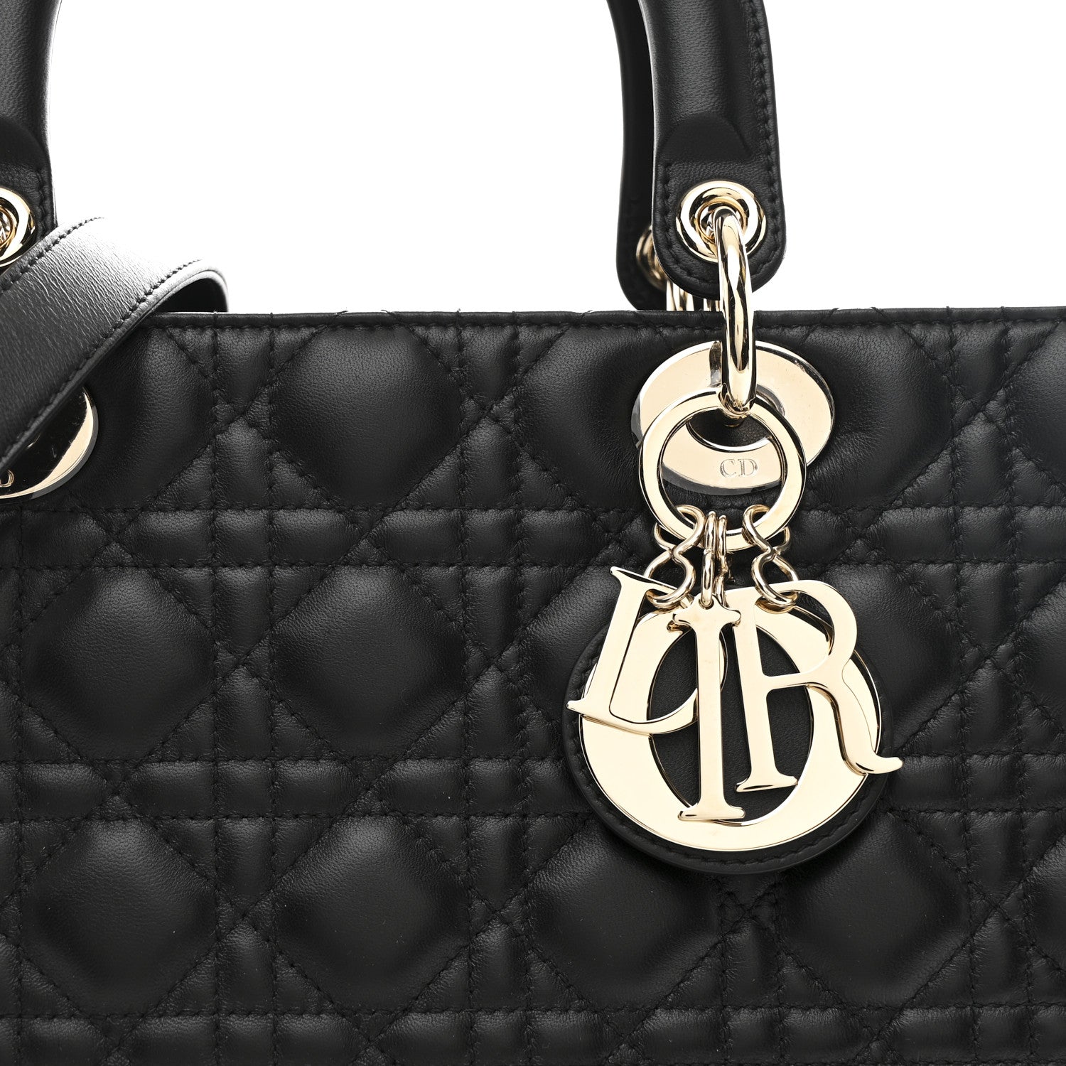 Christian Dior Lambskin Cannage Large Lady Dior Black 8 of 11