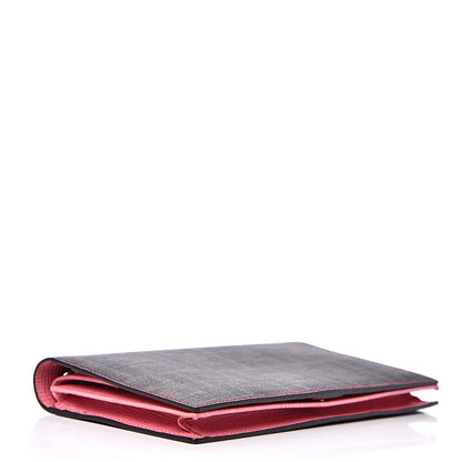Fendi Zucca Spalmati Vitello Elite Chain Clutch Tobacco Fuxia Fragola 3 of 10