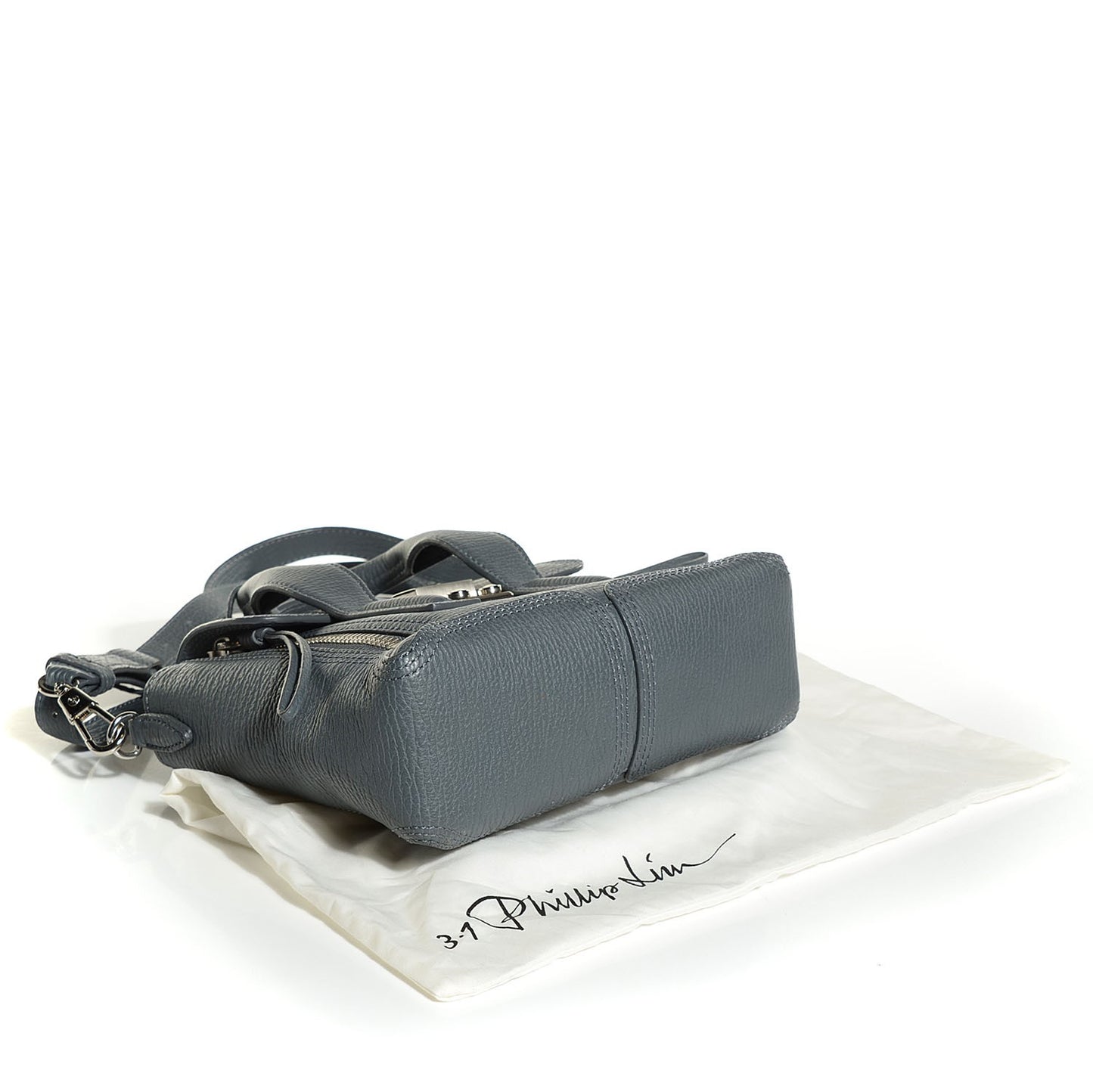 3.1 Textured Calfskin Mini Pashli Satchel Storm