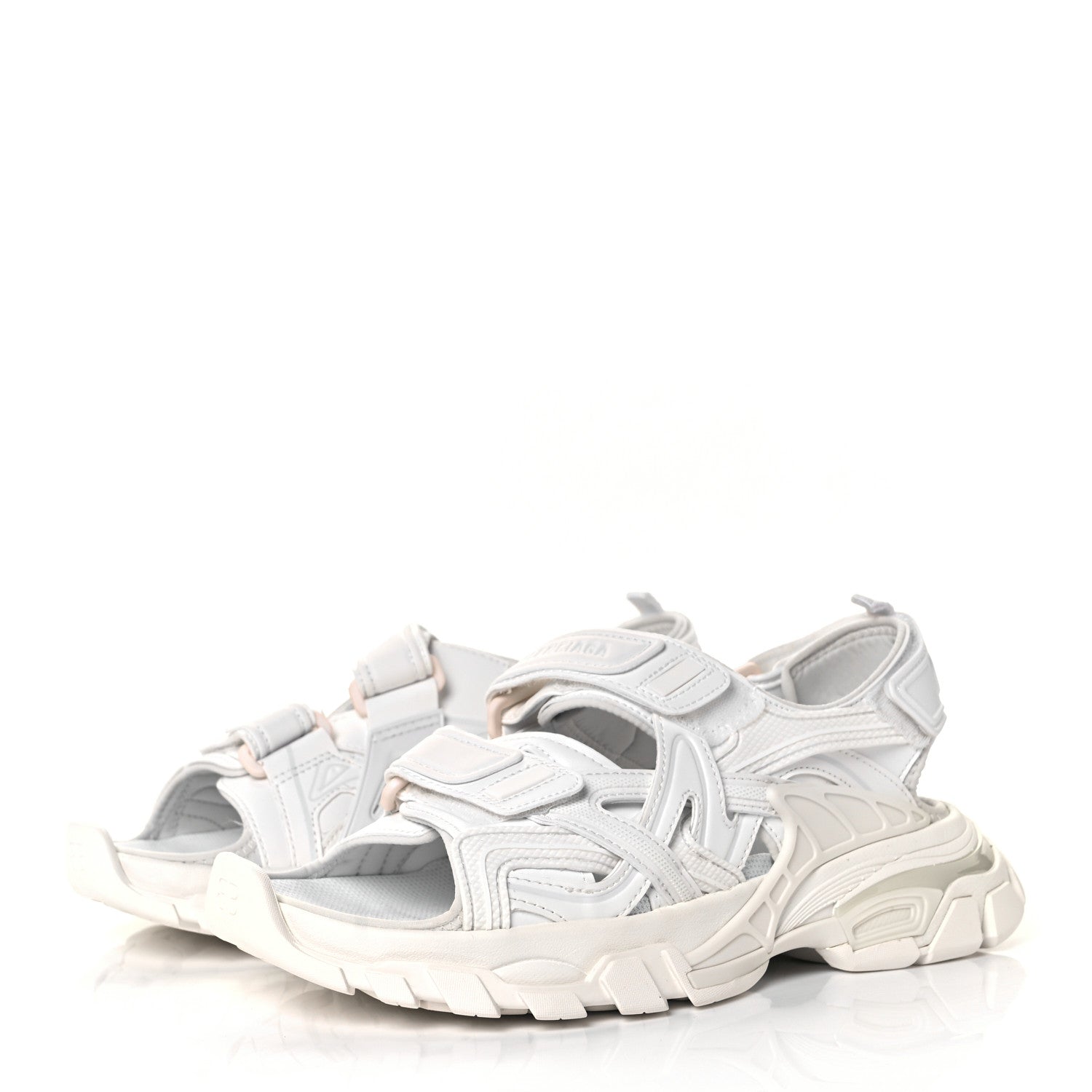 Balenciaga Neoprene Rubber Womens Track Sandals 38 White 3 of 9