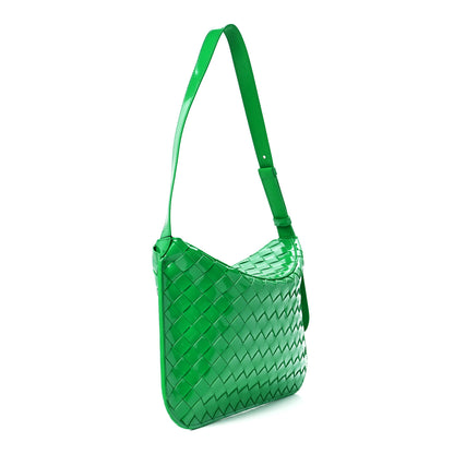 Bottega Veneta Patent Intrecciato Shoulder Bag Parakeet 3 of 10