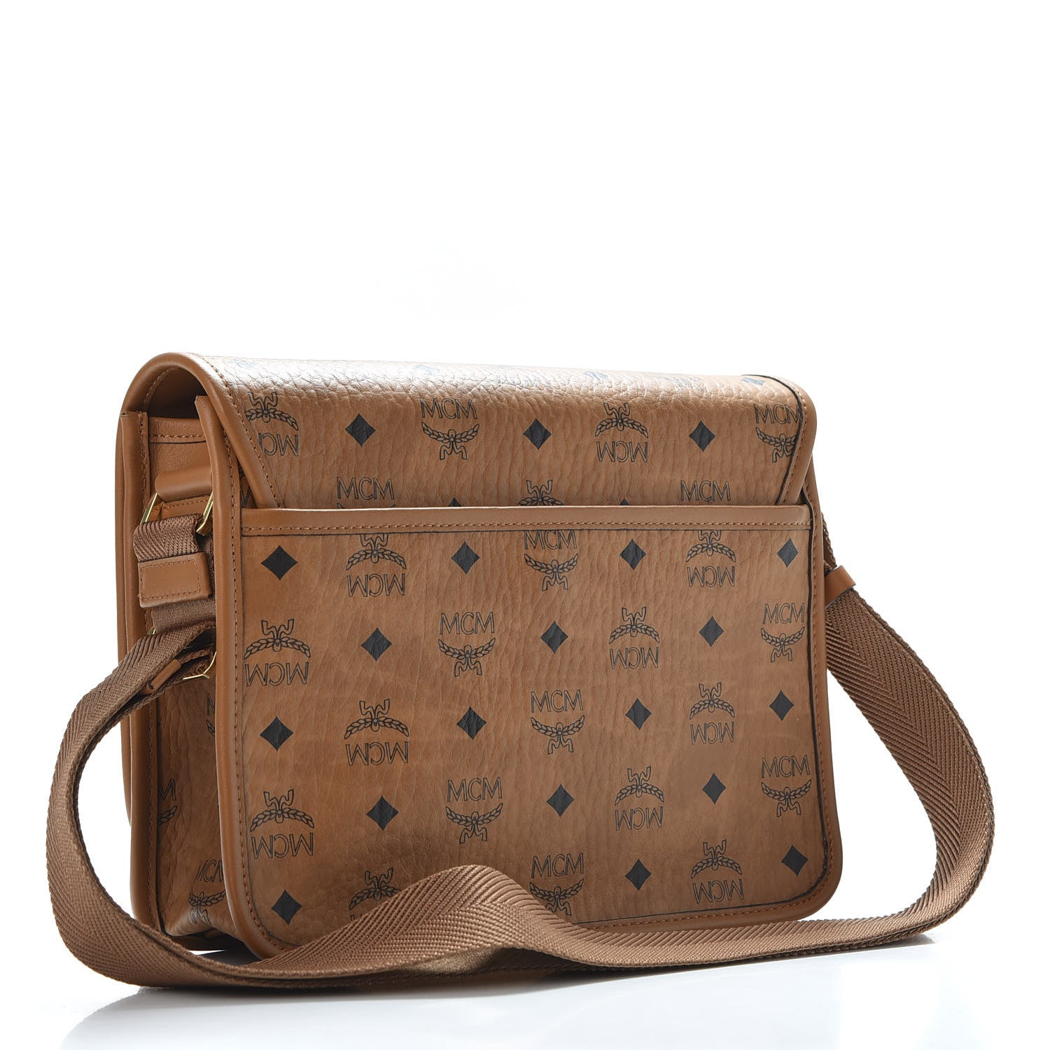 MCM Visetos Small Klassik Messenger Bag Cognac 2 of 8