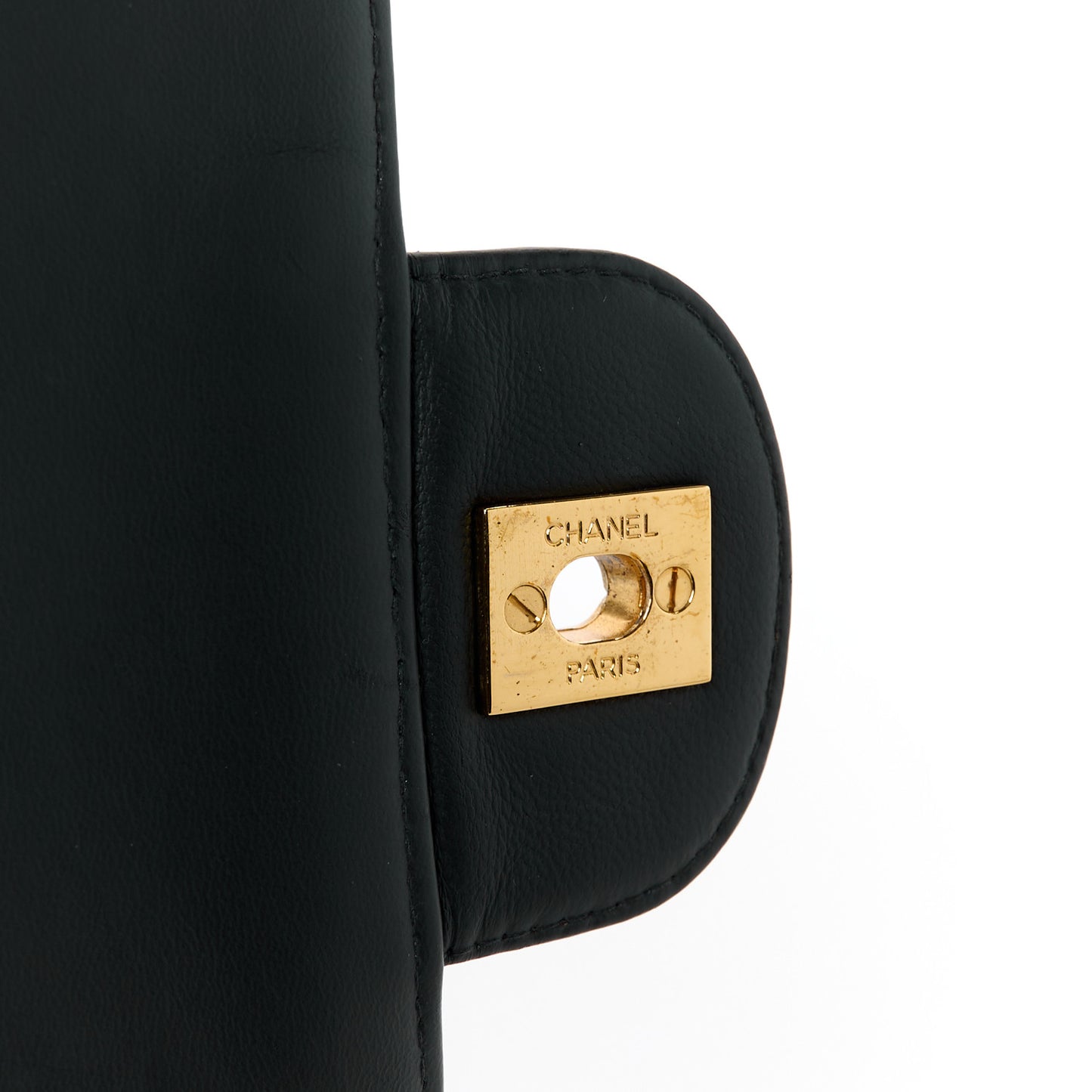 Lambskin Quilted Jumbo Single Flap Black