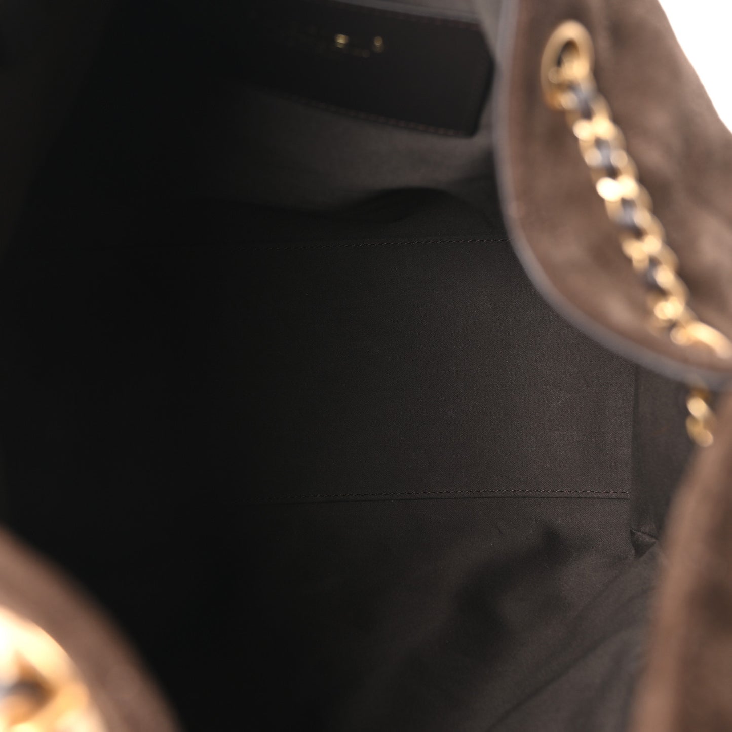 Suede Quilted Medium Chanel 25 Handbag Dark Brown