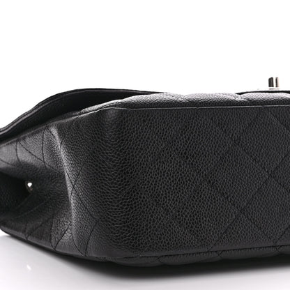 Chanel Caviar Quilted Jumbo Single Flap Black 9 of 10