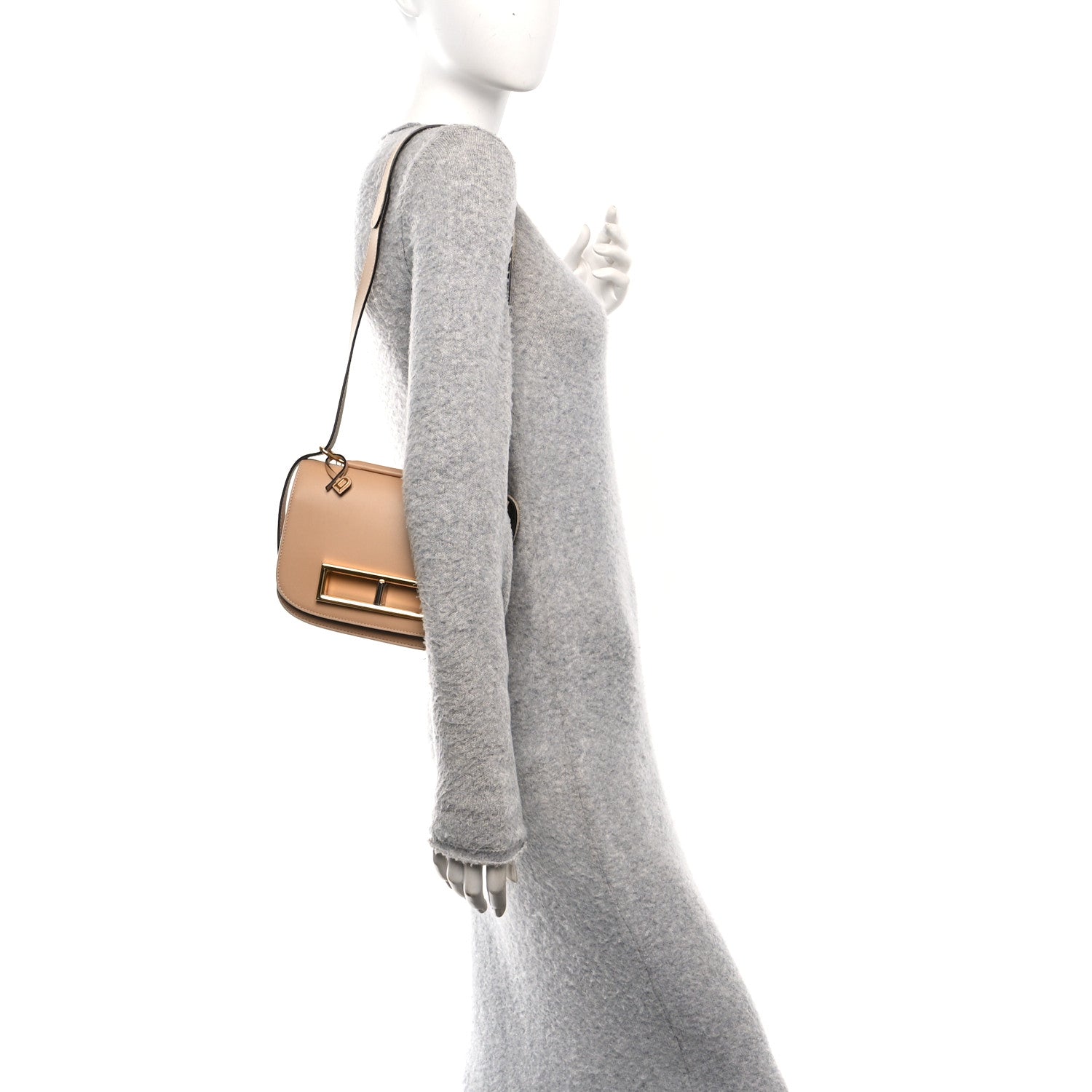 Delvaux Olen Calfskin Small Lingot Crossbody Latte 2 of 9