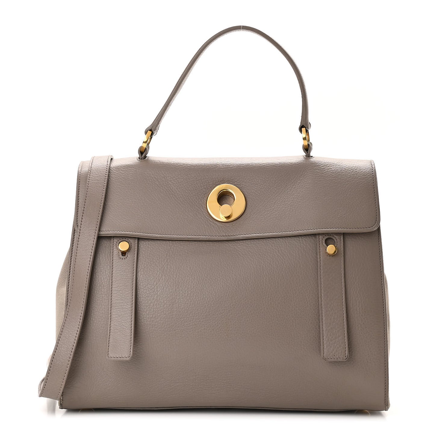 Calfskin Canvas Medium Muse Two Grey