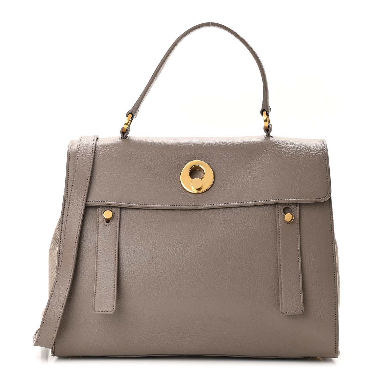 Saint Laurent Calfskin Canvas Medium Muse Two Grey 1 of 11
