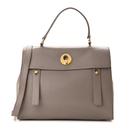 Saint Laurent Calfskin Canvas Medium Muse Two Grey 1 of 11