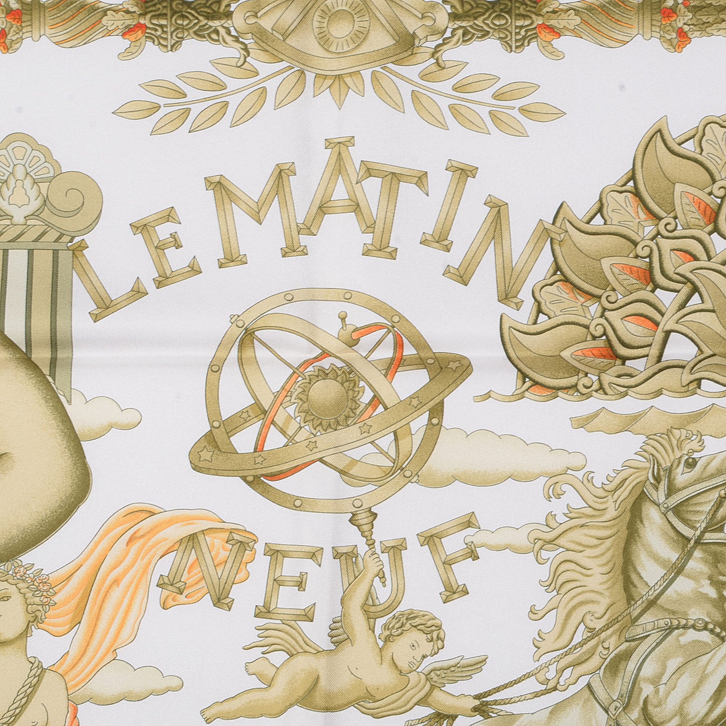 Silk Le Matin Neuf Scarf 90