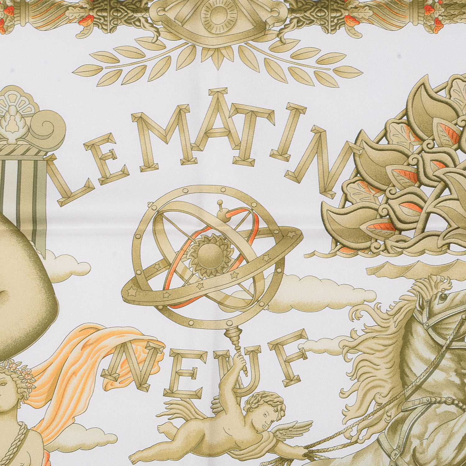 Hermes Silk Le Matin Neuf Scarf 90 4 of 6