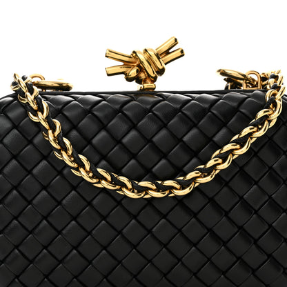 Bottega Veneta Padded Nappa Intrecciato Knot Chain Black 7 of 9