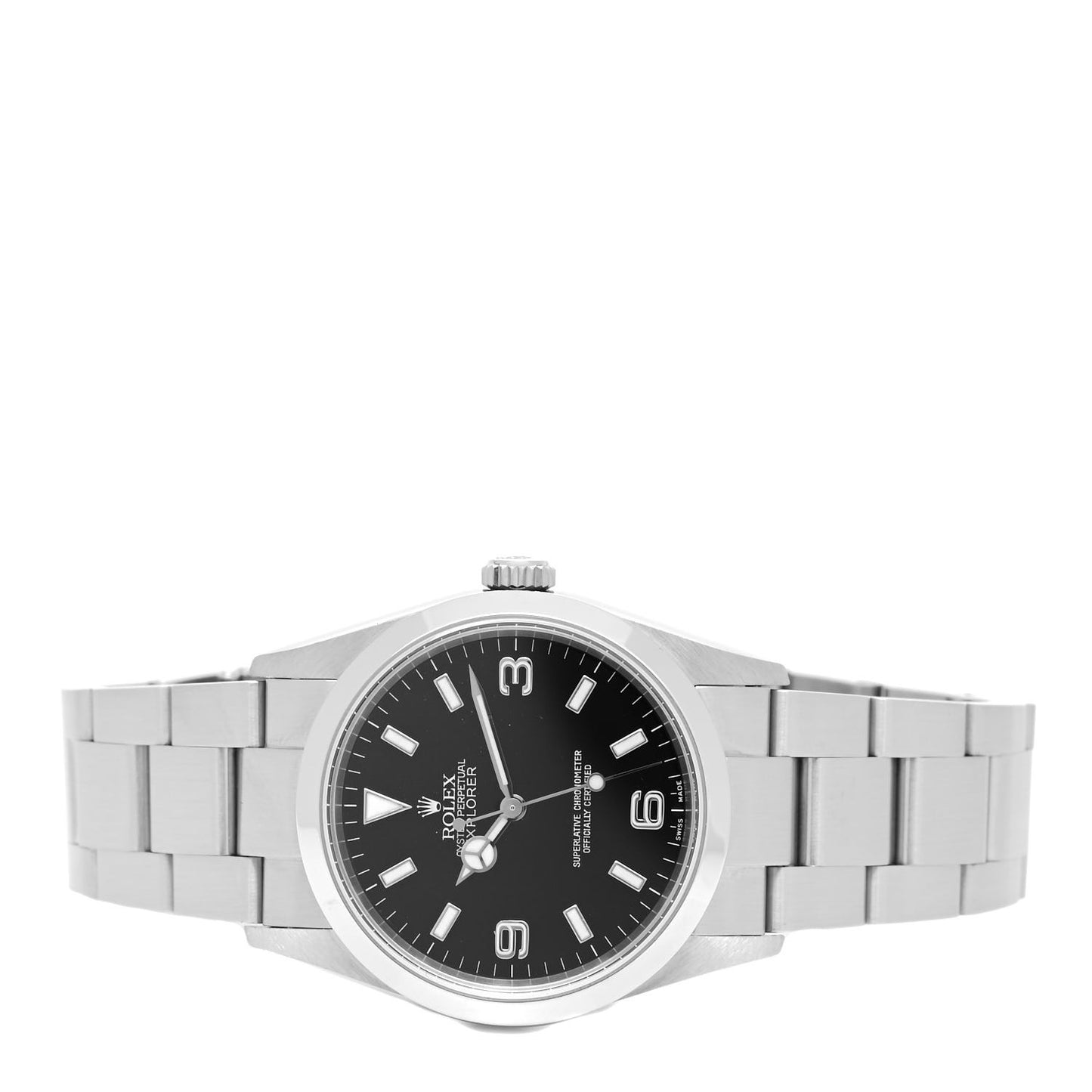 Stainless Steel 36mm Oyster Perpetual Explorer Watch Black 114270