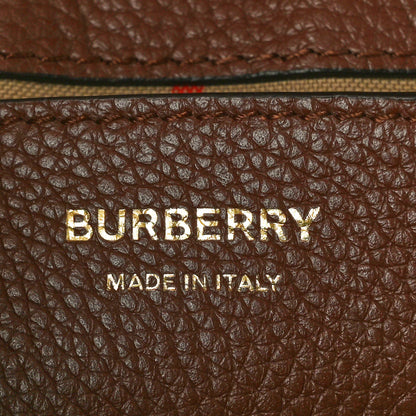 Burberry Grainy Calfskin Vintage Check Note Crossbody Bag Malt Brown 6 of 10