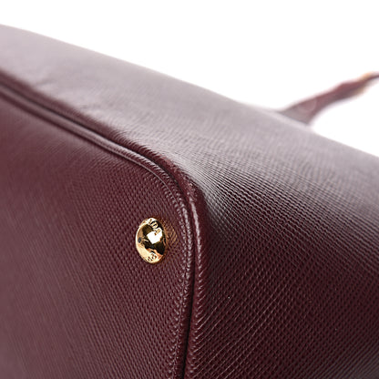 Prada Saffiano Cuir Large Double Bag Granato Scarlatto 12 of 13