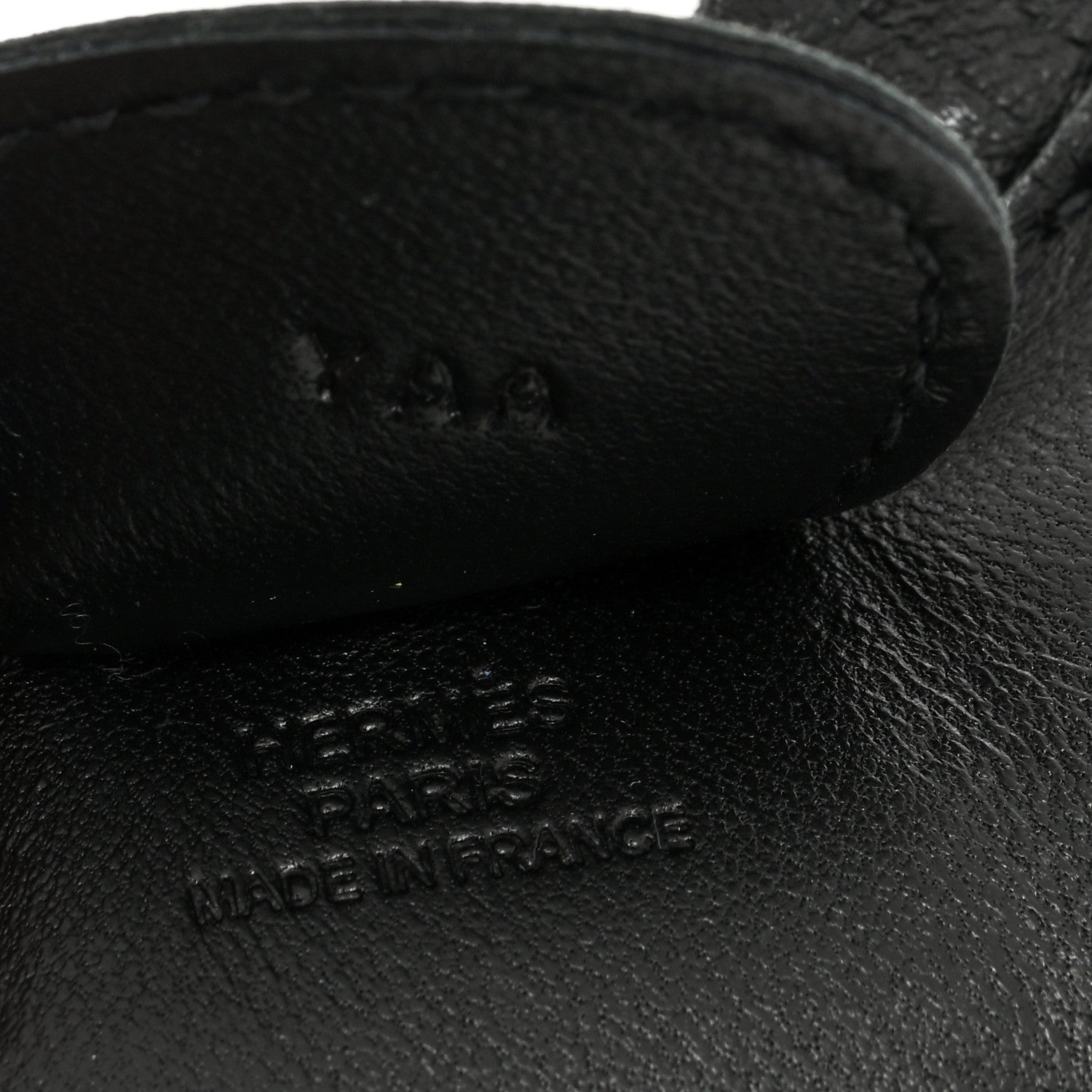 Hermes Milo Lambskin Grigri Rodeo Horse Bag Charm MM So Black 2 of 3