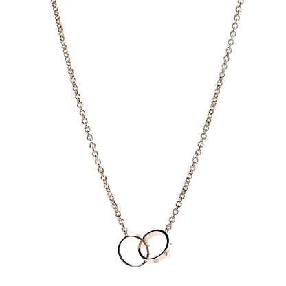 Cartier 18K Pink Gold Interlocking LOVE Necklace 1 of 6
