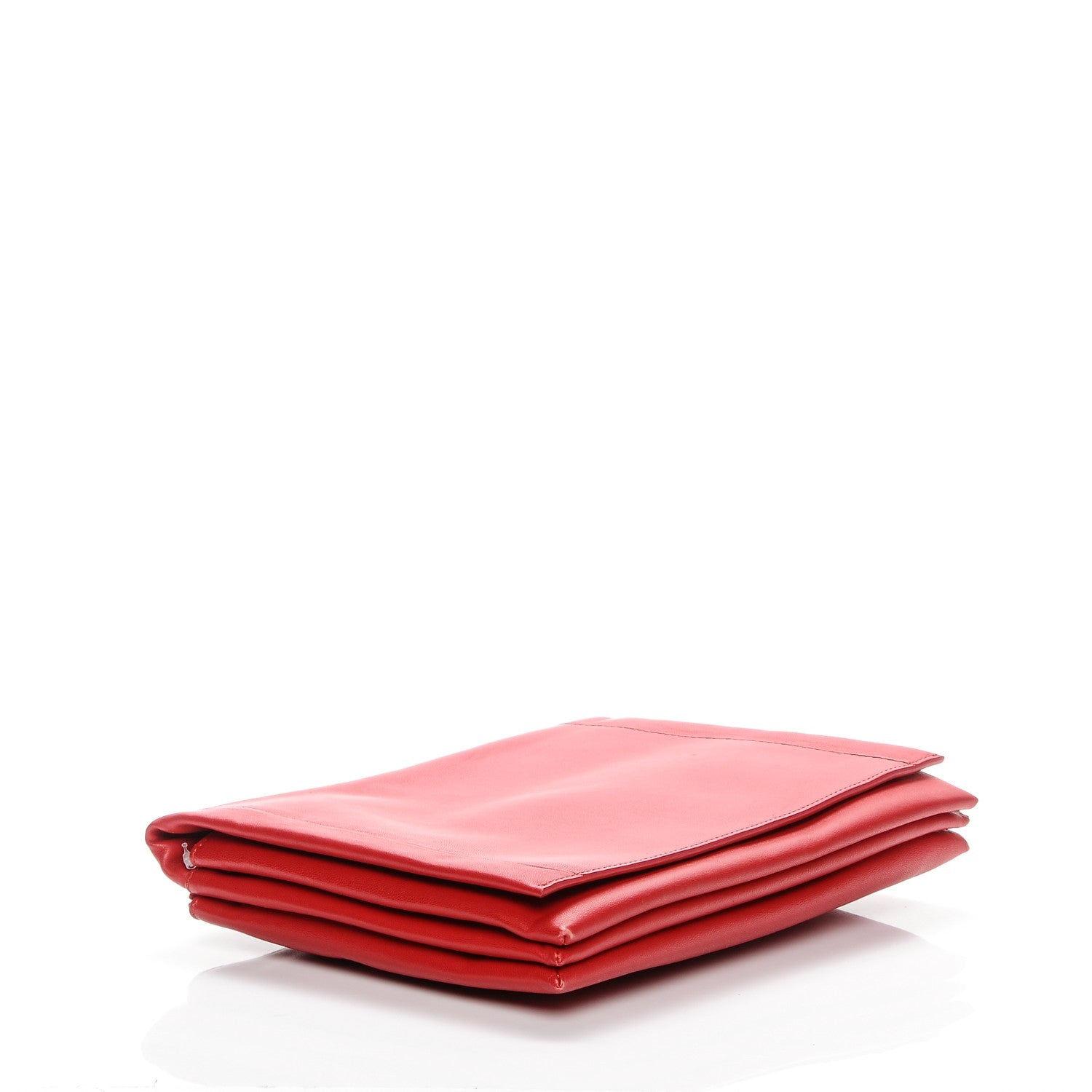 Celine Lambskin Rolled Soft Trio Clutch Bright Red 4 of 10