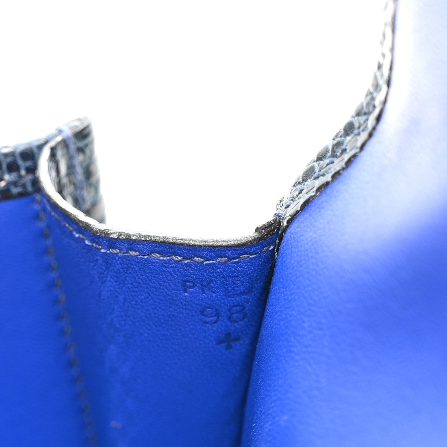 Hermes Swift Lizard Jige Elan Touch 29 Clutch Bleu Electrique Mykonos 7 of 7