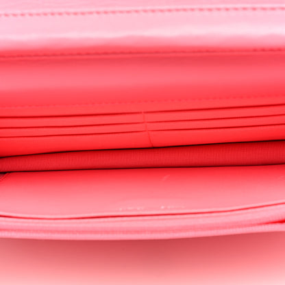 Chanel Lambskin Quilted Wallet On Chain WOC Coral Pink 5 of 10