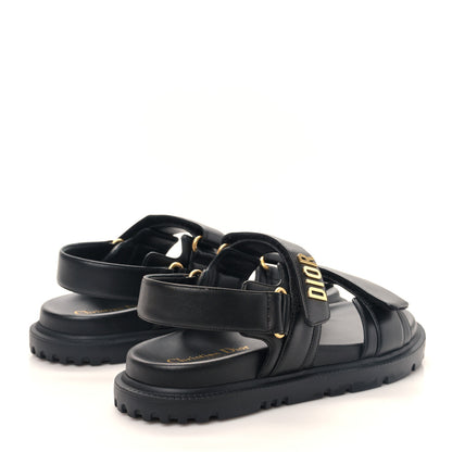 Christian Dior Lambskin Dioract 10mm Sandals 37 Black 4 of 8