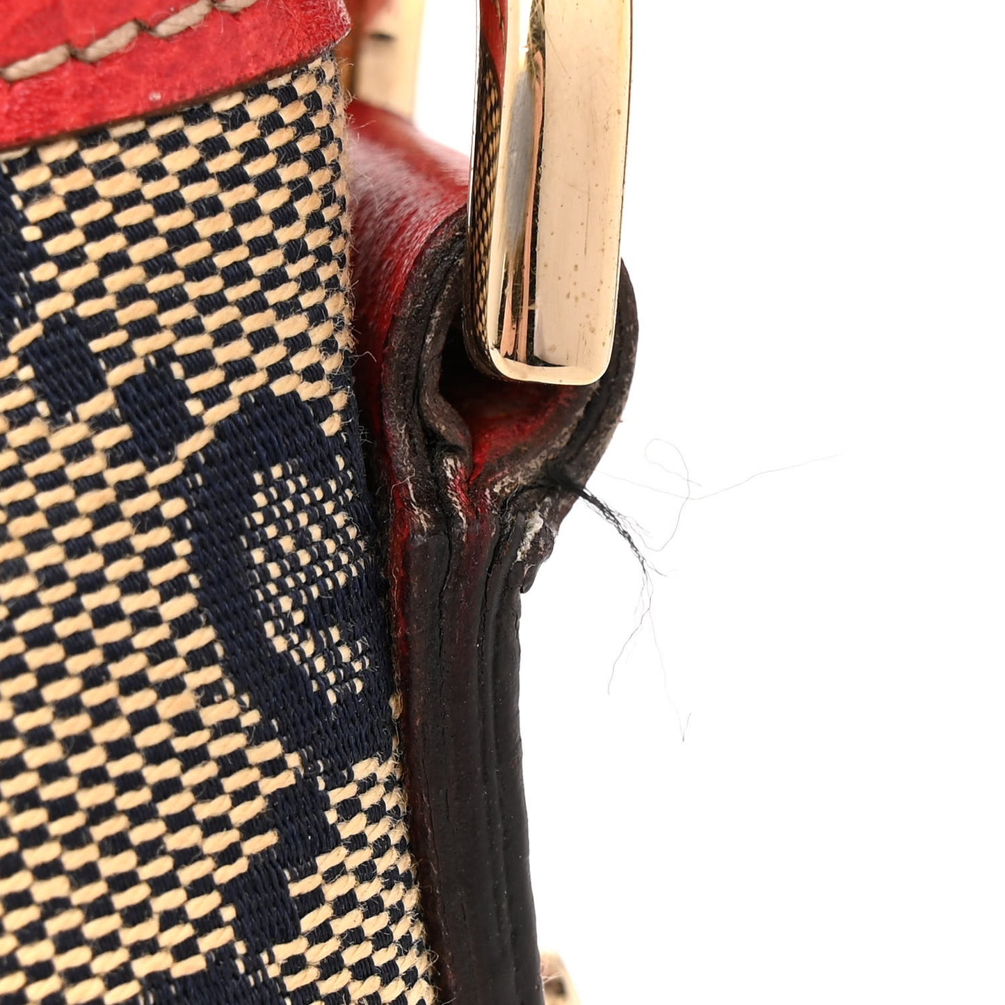 Monogram D Ring Abbey Pochette Navy Red