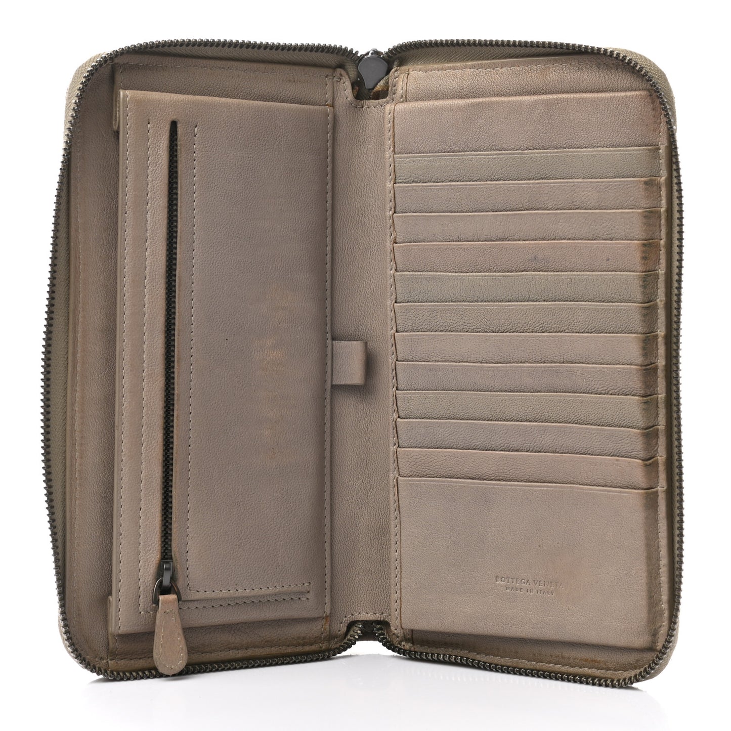 Nappa Intrecciato Zip Around Wallet Mink
