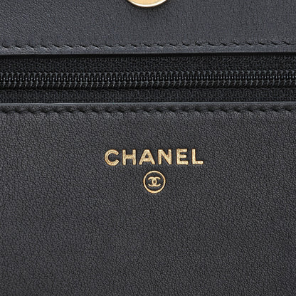 Chanel Calfskin Quilted Boy Wallet On Chain WOC Black 6 of 10