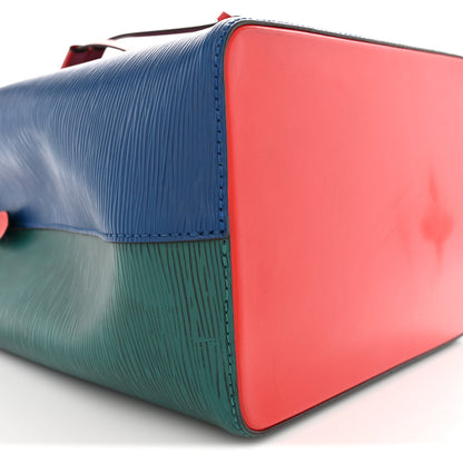 Louis Vuitton Epi Neonoe Indigo Emerald Green Coquelicot 8 of 11
