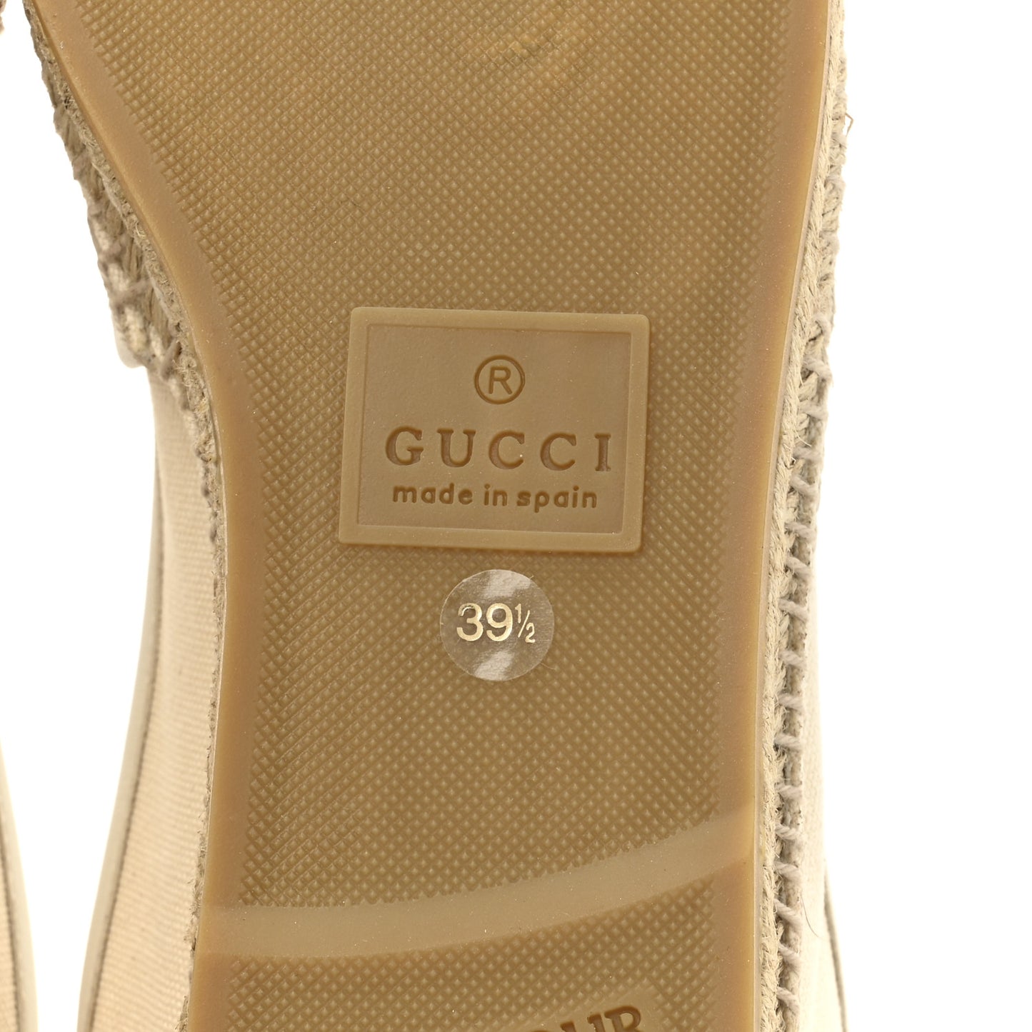 Canvas Logo Espadrilles 39.5 Greggio White