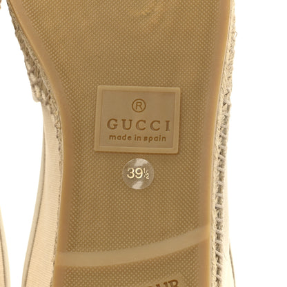 Gucci Canvas Logo Espadrilles 39.5 Greggio White 7 of 10