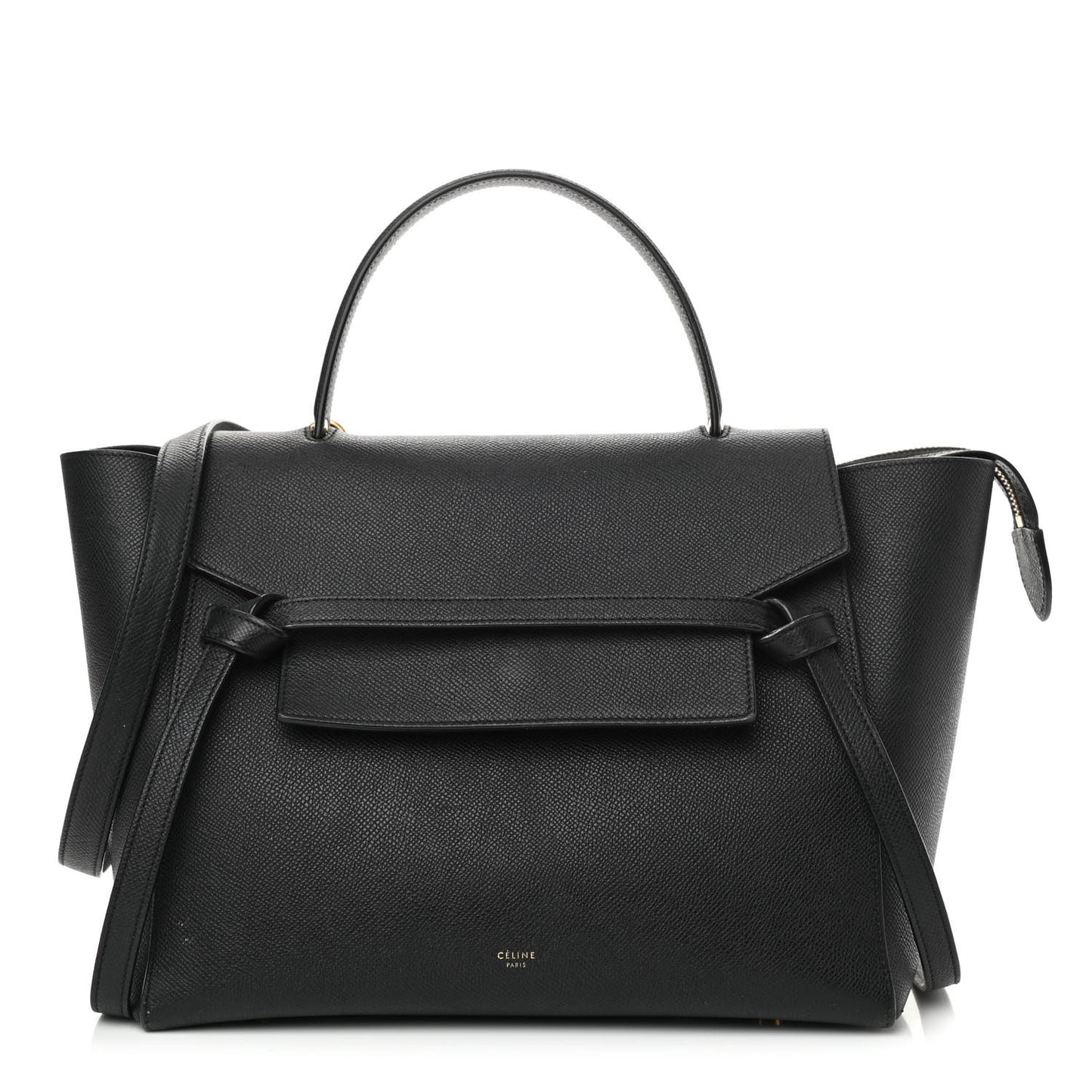 Grained Calfskin Mini Belt Bag Black