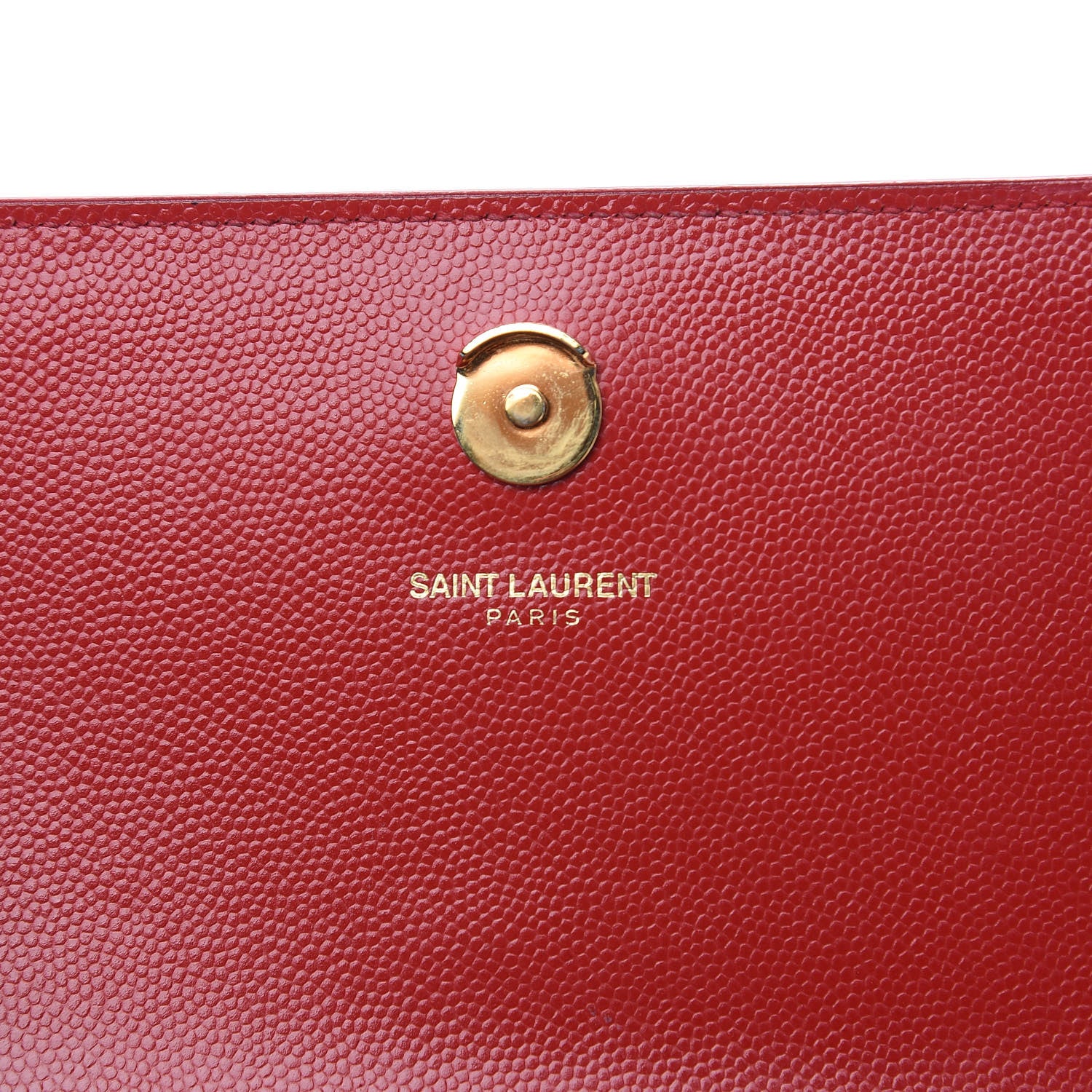 Saint Laurent Grain De Poudre Small Monogram Kate Satchel Red 9 of 11